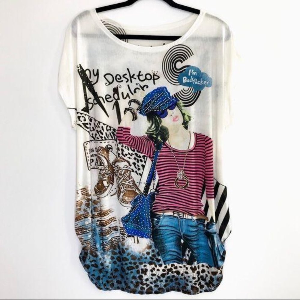 Rhinestone Jeweled Tunic Top My Desktop Scheduler